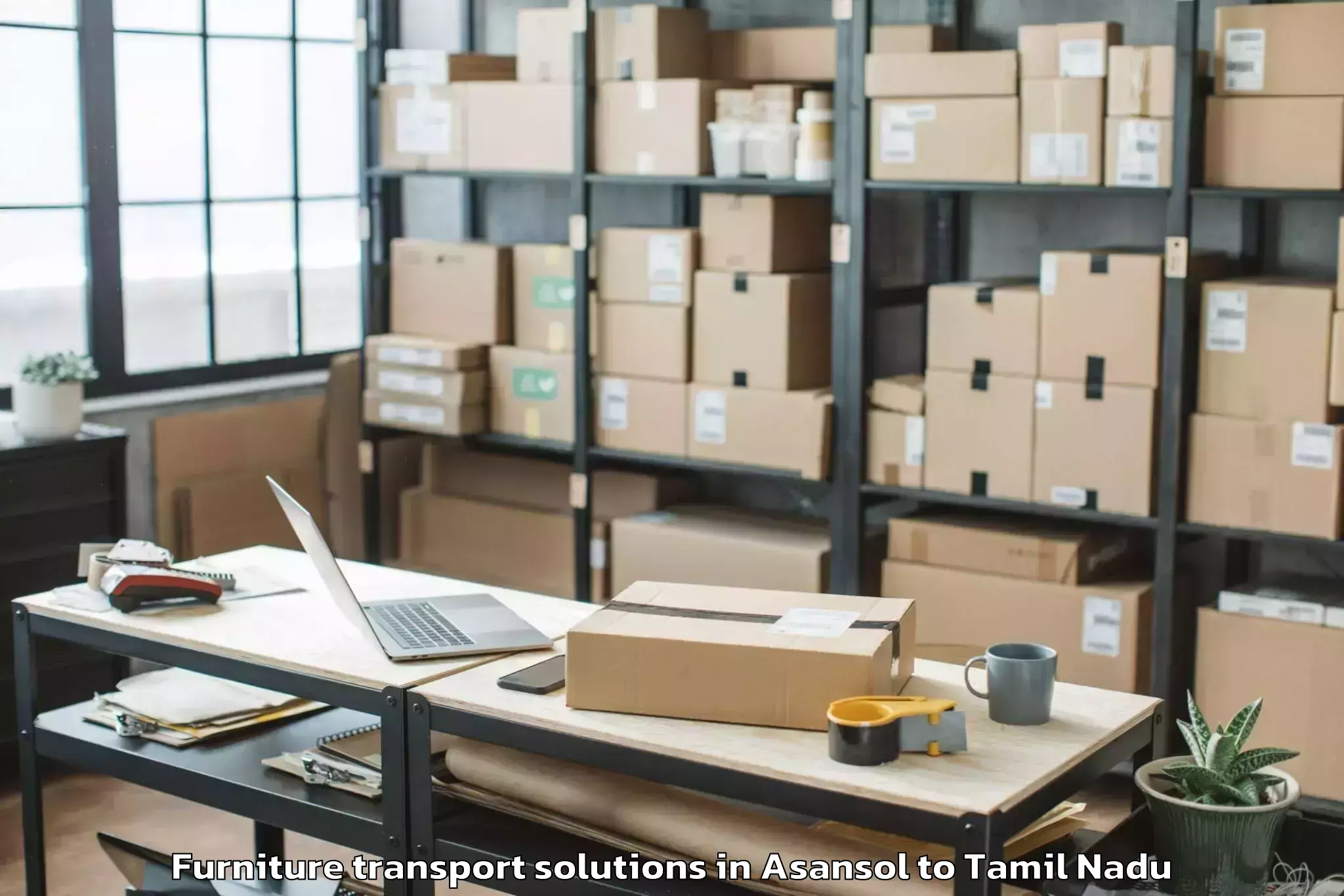 Affordable Asansol to Kanchipuram Furniture Transport Solutions